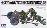 TAMIYA 1/35 GERMAN 3.7Cm Anti-Tank Gun Pak 35/36