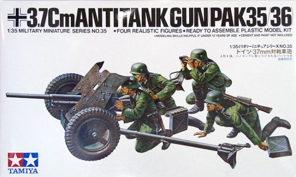 TAMIYA 1/35 GERMAN 3.7Cm Anti-Tank Gun Pak 35/36