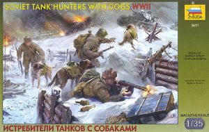 ZVEZDA 1/35 Soviet Tank Hunters w/Dogs