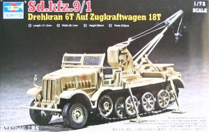 TRUMPETER 1/72 Drehkran 6t auf Zugkraftwagen 18t (Sd.kfz.9/1)