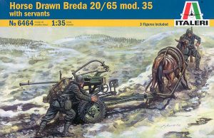 ITALERI 1/35 Horse Drawn Breda 20 Gun/65 Mod.35 w/servants