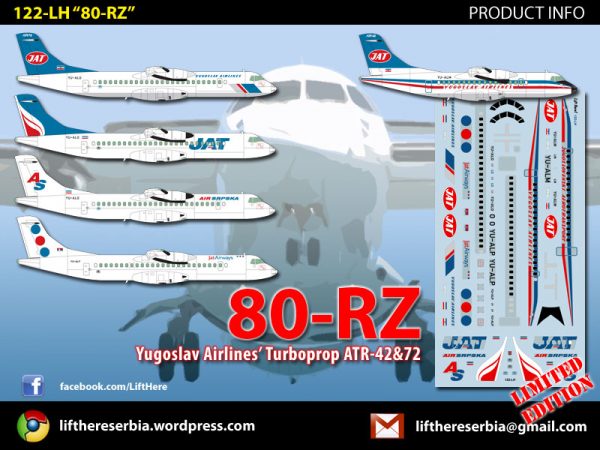LIFT HERE!  “80-RZ”, Yugoslav Airlines ATR-42 & 72