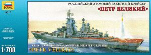 ZVEZDA 1/700 Russian Nuclear Powered Missile Cruiser Petr Velikiy