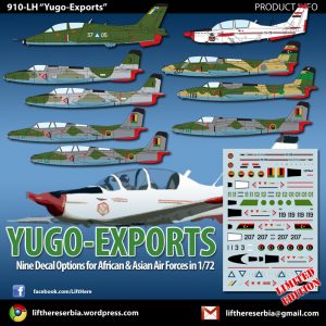 LIFT HERE! “Yugo-Exports”, Nine Decal Options for African & Asia