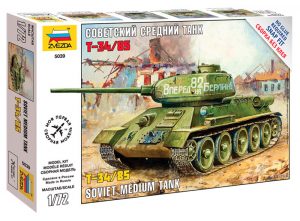 ZVEZDA T-34/85 Soviet Tank 1/72 (NEW!)