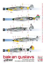 LIFT HERE! “Balkan Gustavs”, Five Decal Options Me-109G in Skies