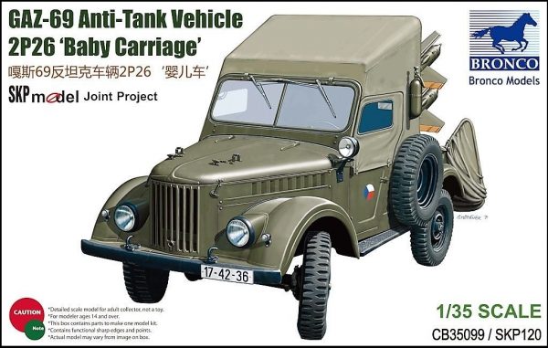 BRONCO MODELS 1/35 GAZ 69 Anti-Tank Vehicle 2P26