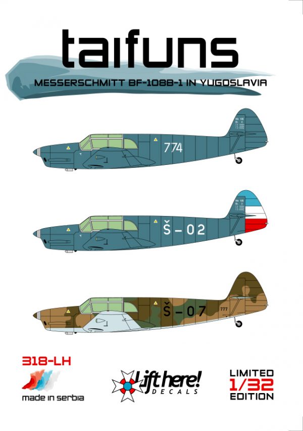 LIFT HERE! Taifuns, Messerschmitt Bf-108B-1 in Yugoslavia