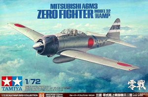 TAMIYA 1/72 Mitsubishi A6M3 Zero Fighter Model 32 (Hamp)
