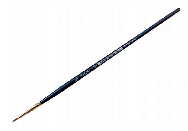 ITALERI Četkica okrugla 0/2 Synthetic round brush with brown tip