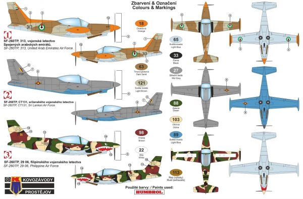 KP MODELS 1/48 SIAI Marchetti SF.260TP "Light Attacker" - Slika 2