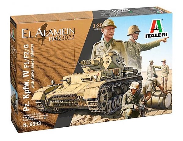 ITALERI 1/35 Pz.Kpfw.IV Ausf.F1/F2/G with Afrika Korps Infantry (El Alamein 80th Anniversary)