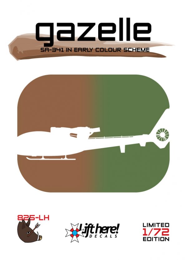 LIFT HERE! SA-341 Gazelle, SA-341 in Early Colour Scheme in 1/72