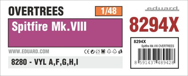 EDUARD 1/48 Spitfire Mk.VIII OVERTREES