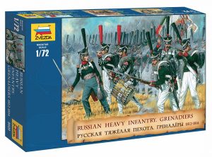 ZVEZDA 1/72 Russian Heavy Infantry Grenadiers Napoleonic Wars 1812-1814