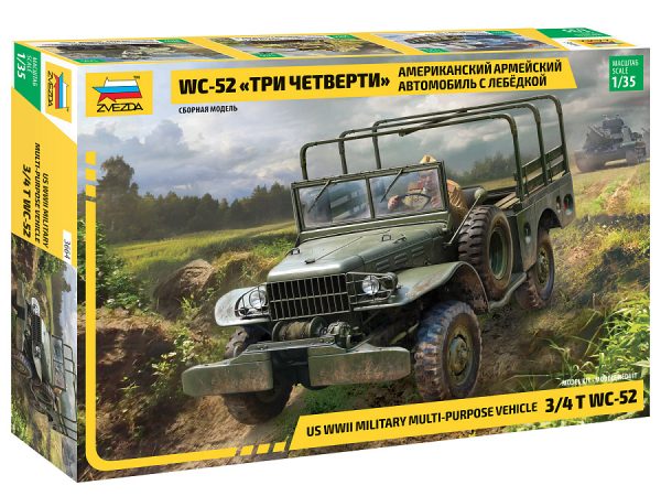ZVEZDA 1/35 US WWII Military Multi-Purpose Vehicle 3/4t Dodge WC-52