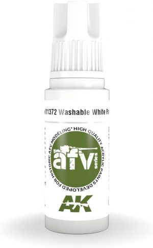 AK 3rd Gen Acrylics - Washable White Paint - AFV