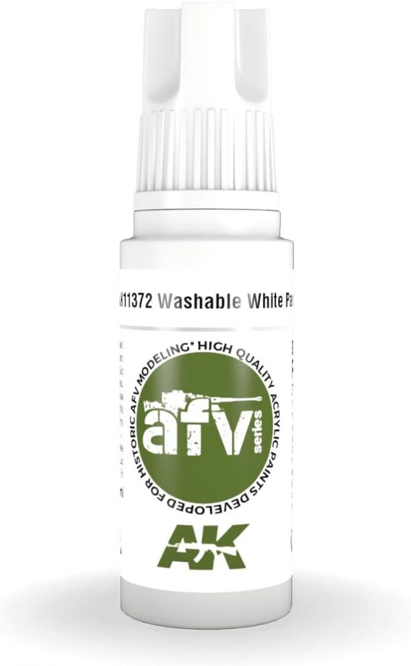 AK 3rd Gen Acrylics - Washable White Paint - AFV