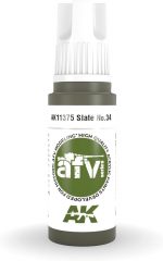 AK 3rd Gen Acrylics - Slate No.34 - AFV