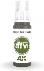 AK 3rd Gen Acrylics - British Dark Olive Green PFI - AFV