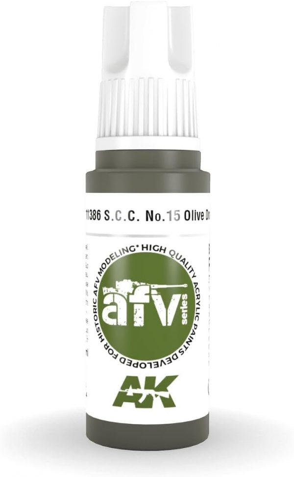 AK 3rd Gen Acrylics - S.C.C. No.15 Olive Drab - AFV