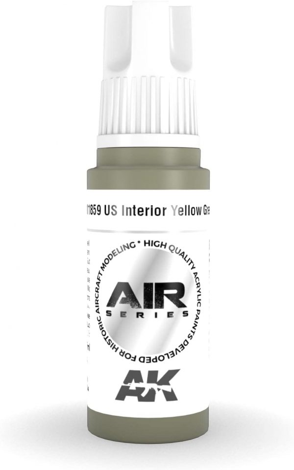 AK 3rd Gen Acrylics - US Interior Yellow Green - AIR