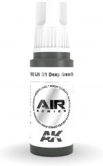 AK 3rd Gen Acrylics - IJN D1 Deep Green Black - AIR