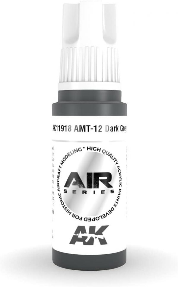 AK 3rd Gen Acrylics - AMT-12 Dark Grey - AIR