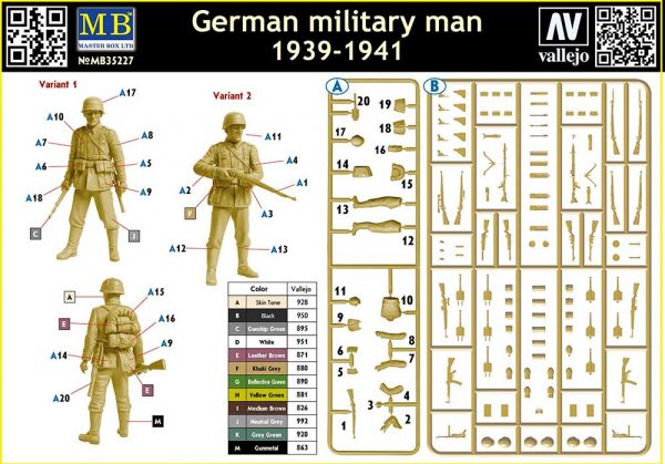 MASTER BOX 1/35 German military man, 1939-1941 - Slika 2