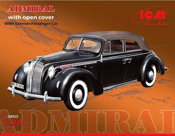 ICM 1/24 Opel Admiral Kabriolett WW2 German Passenger Car