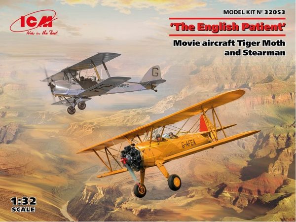 ICM 1/32 'The English Patient' Movie aircraft Tiger Moth and Stearman