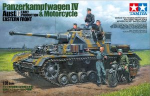 TAMIYA 1/35 German Tank Panzerkampwagen IV Ausf.G Early Production & Motorcycle 'Eastern Front'