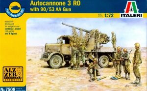 ITALERI 1/72 Autocannone 3RO with 90/53 AA Gun & Crew (fast assembly kit)