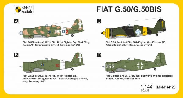 MARK I 1/144 FIAT G.50/G.50bis Italian Arrow (2 in 1) - Slika 2