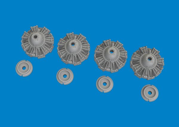 EDUARD BRASSIN 1/48 B-24J Engines 3D PRINT (HOBBY BOSS) - Slika 3