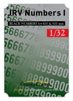 CRANKY CRANK! JRV Numbers I, Black Numbers h=400 & 500 mm in 1/32