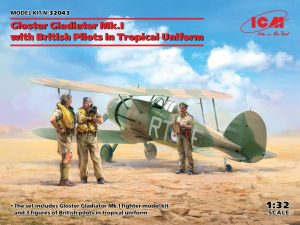 ICM 1/32 Gloster Gladiator Mk.I with British Pilots in Tropical Uniform