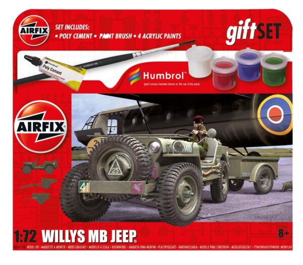 AIRFIX 1/72 Willys MB Jeep (Gift Set)