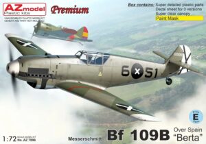 AZ MODEL 1/72 Messerschmitt Bf 109B "Berta" Over Spain