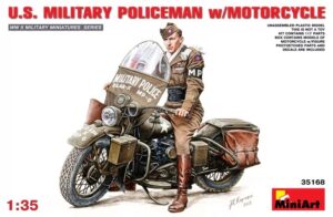 MINI ART 1/35 U.S. Military Policemen w/Motorcycle