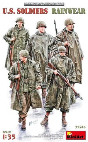 MINI ART 1/35 U.S. Soldiers Rainwear WW II Military Miniatures