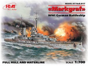 ICM 1/700 WWI German Battleship Markgraf (Full Hull and Waterline)