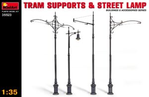 MINI ART 1/35 Tram Supports & Street Lamp Buildings & Accessories Series