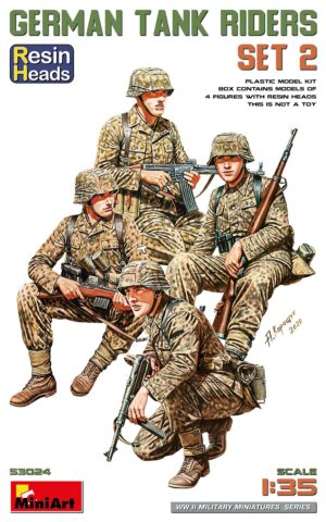 MINI ART 1/35 German Tank Riders Set 2 (RESIN HEADS)