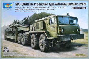 TRUMPETER 1/72 MAZ-537G late type with MAZ/ChMZAP-5247G semi-trailer
