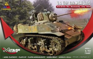 MIRAGE HOBBY 1/72 U.S. light tank M5A1 (late) 3rd Armored Division, Normandy July 1944