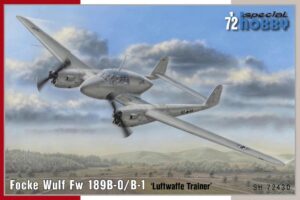 SPECIAL HOBBY 1/72 Focke Wulf Fw 189B-0/B-1 'Luftwaffe Trainer'